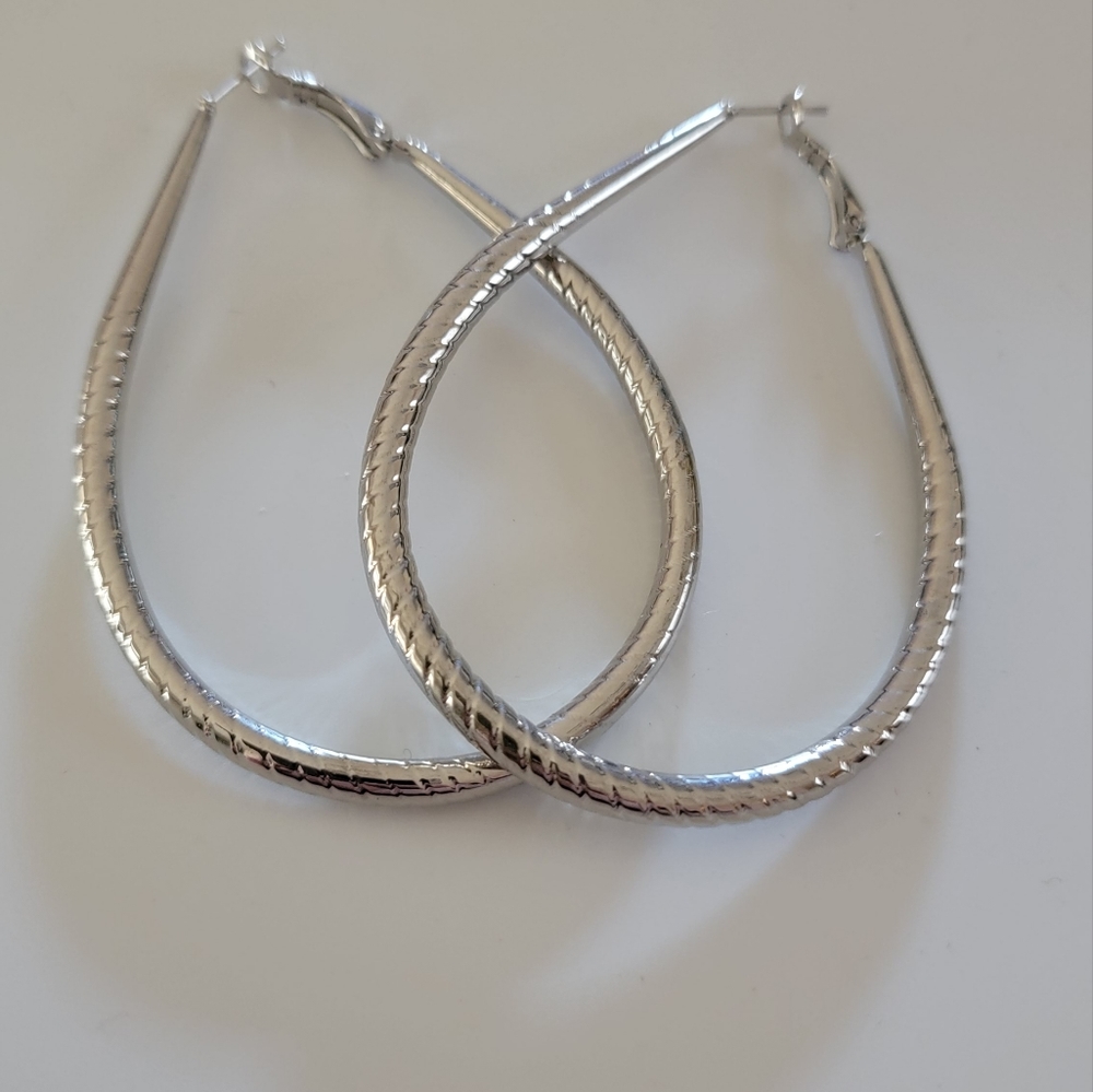 Silver Solid Hoop Earrings
